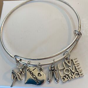 5 For $15 Silver Dance Charm Bracelet